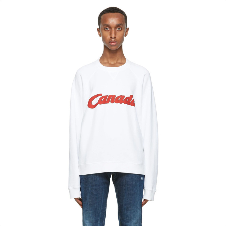 White 'Canada' Sweatshirt, $525 USD