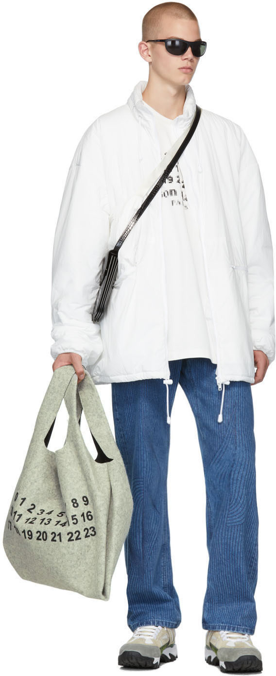 White Hooded Windbreaker Jacket, $1215 USD