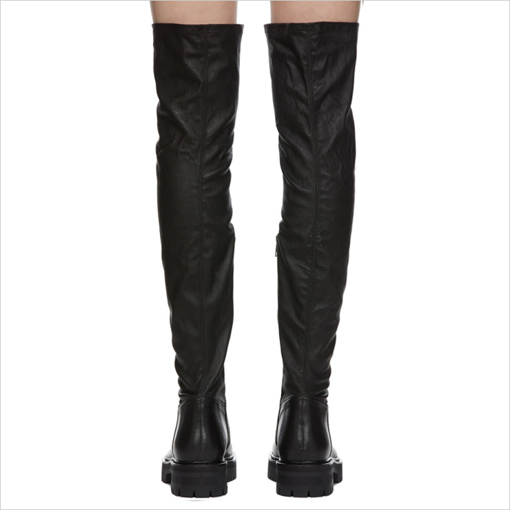 Black Over-The-Knee Combat Boots, $1,395 USD