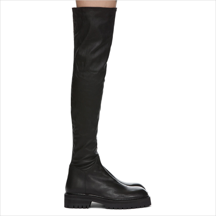 Black Over-The-Knee Combat Boots, $1,395 USD