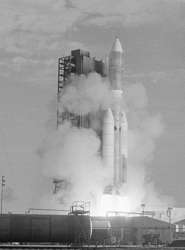 1975년 8월 21일 미국 플로리다주 케이프 캐너버럴 공군기지에서 바이킹 탐사선을 실은 타이탄 3가 발사되는 모습.