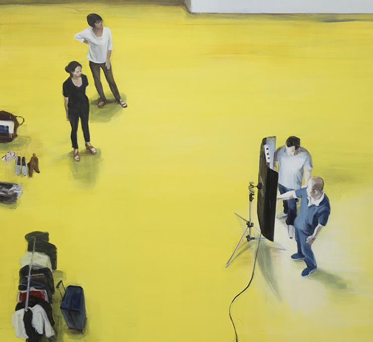 박진아(b. 1974), 〈노란 바닥 01〉, 2015, Oil on canvas, 170x194cm. Photo by 김상태