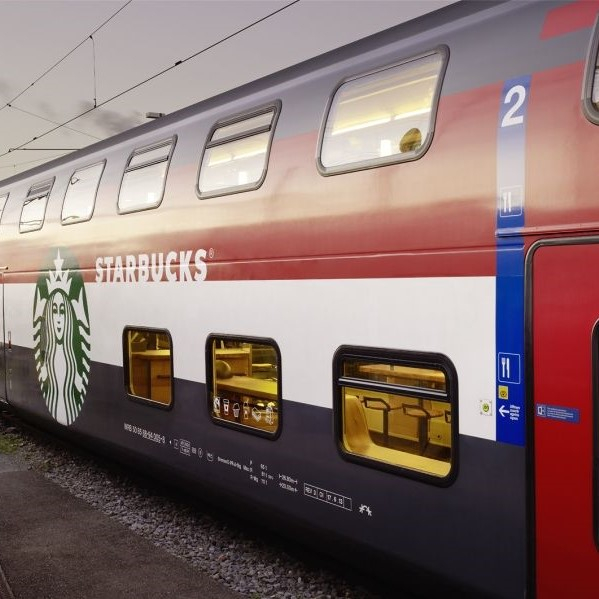 SBB train to St. Gallen Switzerland ⓒstories.starbucks.com