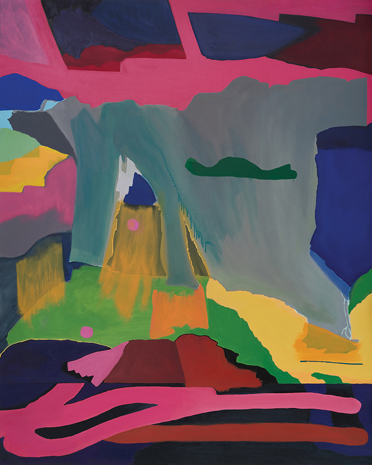 Hejum Bä, 〈Target Chill〉, 2022, Oil on canvas, 227.3x181.8x4cm.