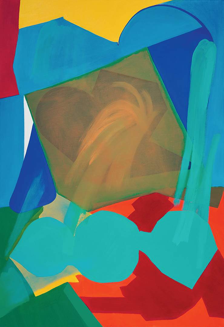 Hejum Bä, 〈Yet Labelled Symptom〉, 2022, Oil on canvas, 130.3x89.5x4cm.