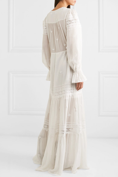 아플리케 레이스 맥시 드레스는 547달러, SELF-PORTRAIT by Net-a-porter