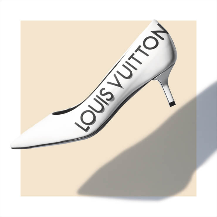 레터링 펌프스는 1백9만원, Louis Vuitton.