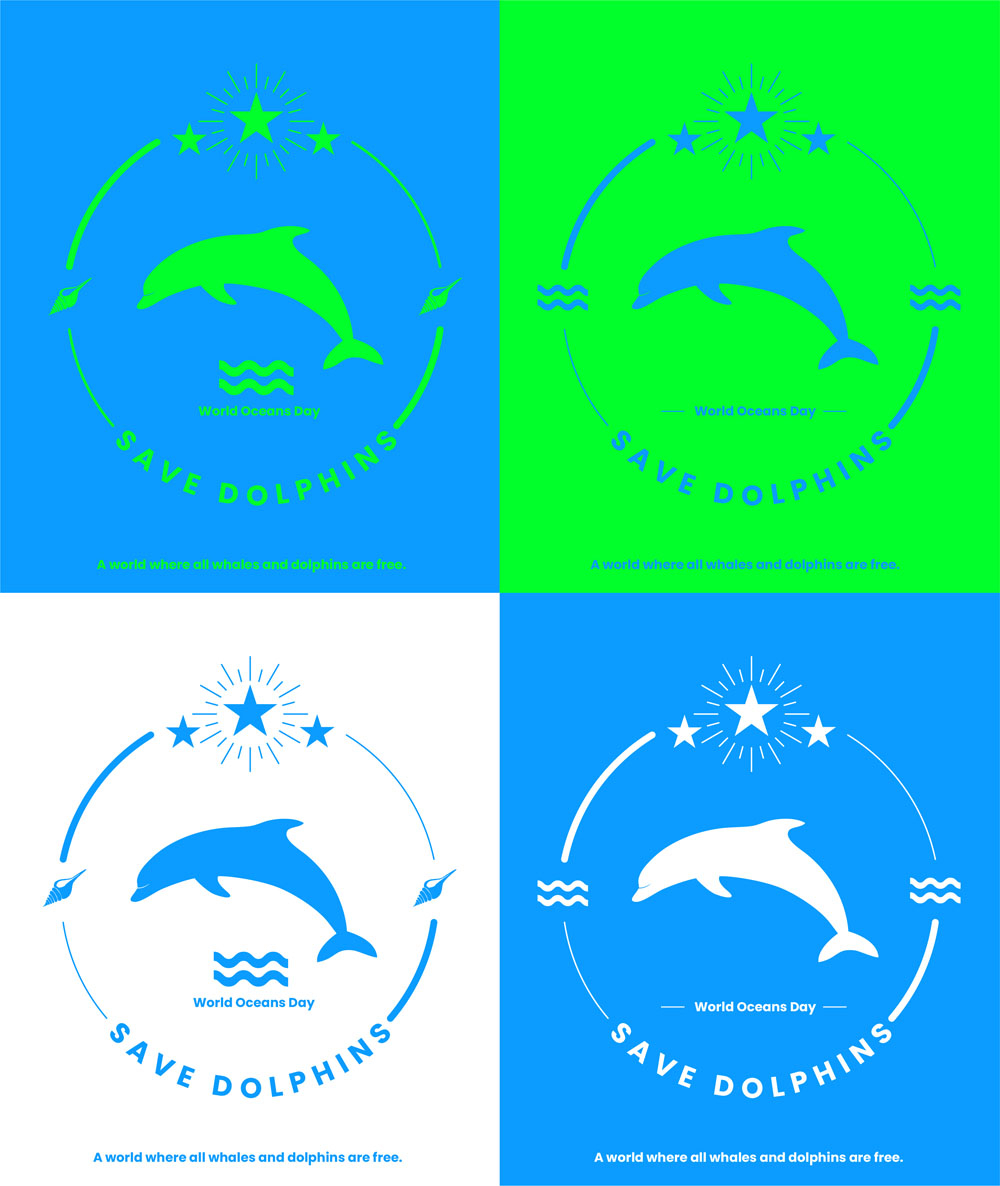 6월 8일 'World Oceans Day'를 기념해 작업한 포스터 