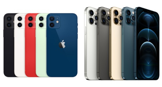 (왼) 아이폰12 (오) 아이폰12 프로 / apple 제공