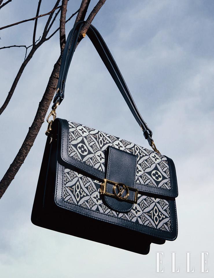 모노그램 패턴의 숄더백은 가격 미정, Louis Vuitton.