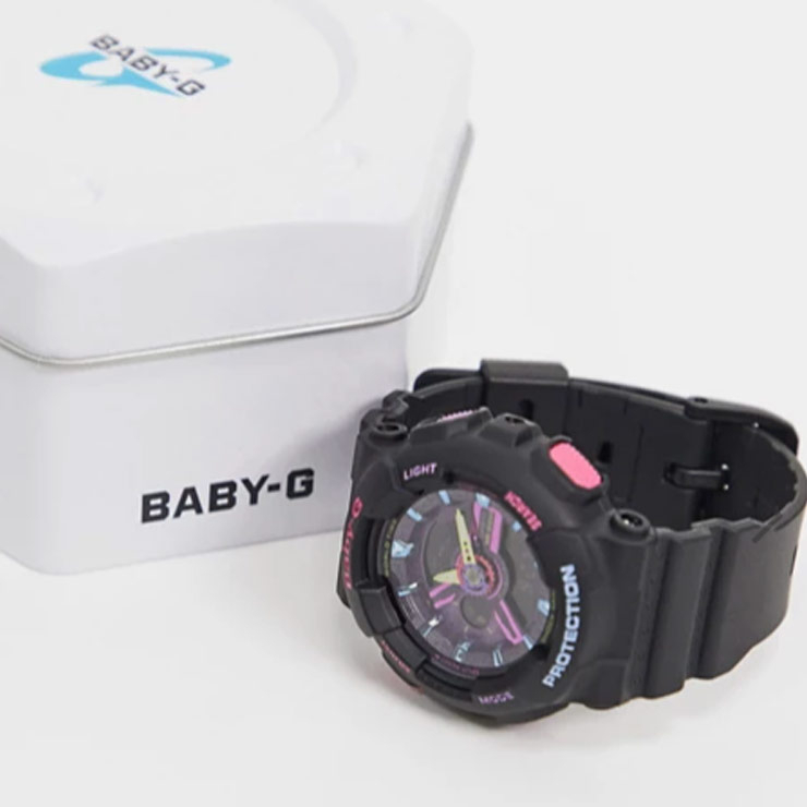 Casio Baby G BA-110TM-1A resin watch in black, $173 USD