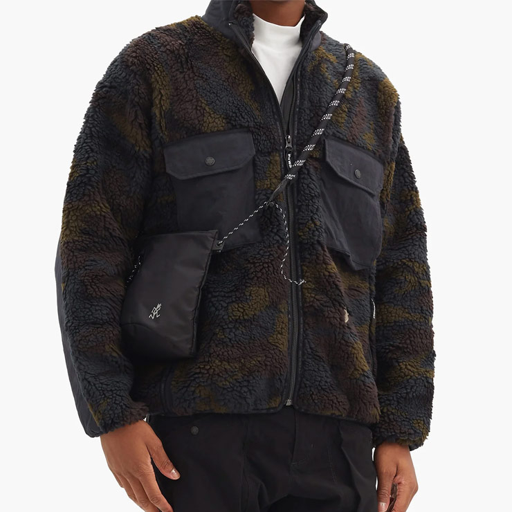 Zip-through camouflage-jacquard fleece sweater, $680 USD