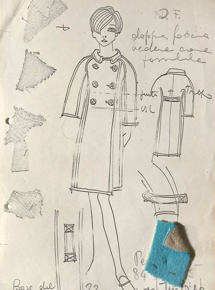 1966년 F/W 막스마라 팝 컬렉션 스케치.