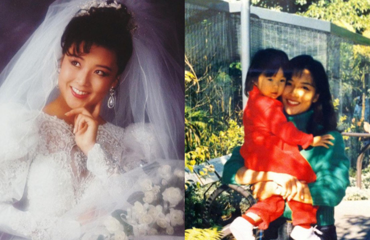 어머니의 결혼 사진과 어머니와 함께 보낸 어린 시절 사진(출처:애슐리 박 인스타그램)
