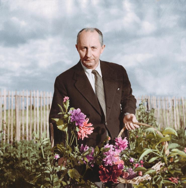 1951년 그라스에 정착한 뒤, 남은 생을 바쳐 향수의 원료가 될 꽃들을 재배한 무슈 디올. ©Andre Ostier