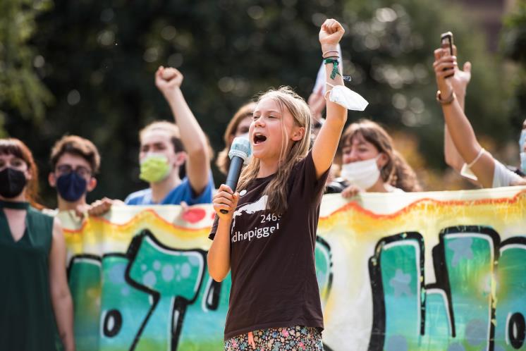 그레타 툰베리. 전세계 청소년과 젊은이들이 환경 문제에 행동하도록 영감을 줬다 (@GettyImages) 