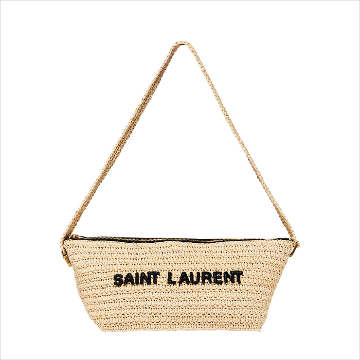 로고 타이포그래피의 크로스백은 가격 미정, Saint Laurent by Anthony Vaccarello.