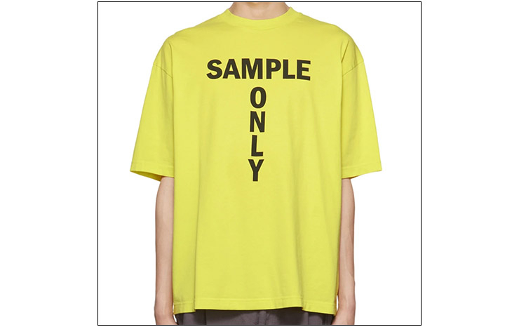  아크네스튜디오 & 옐로우 샘플 온리 티셔츠, $135 USD