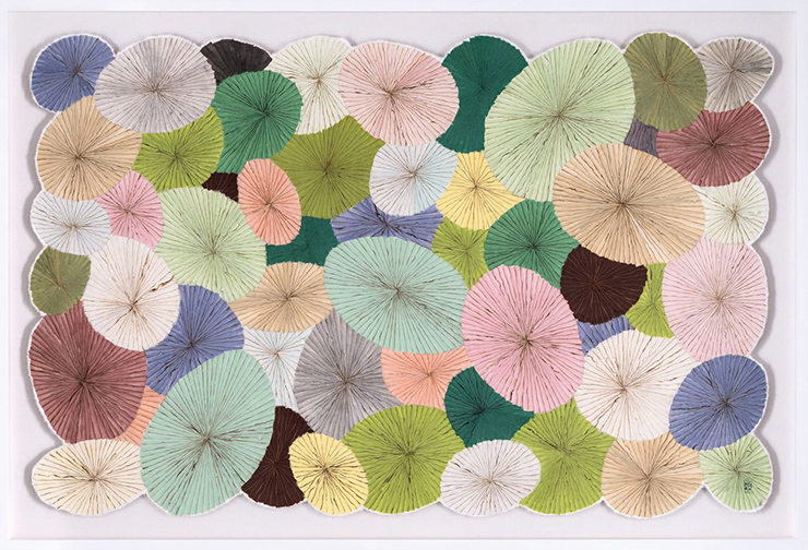 Minjung Kim, 〈The Street〉, 2022, Mixed media on mulberry Hanji paper, 91x140cm, 36x55 1/2 in. © Minjung Kim Courtesy of the Artist and Almine Rech. Photo: Hyun Jun Lee