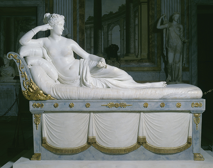Antonio Canova, 〈Paolina Borghese Bonaparte come Venere vincitrice(Pauline Borghese Bonaparte as Venus Victrix)〉, 1804~1808. © Galleria Borghes. Photo: Luciano Romano