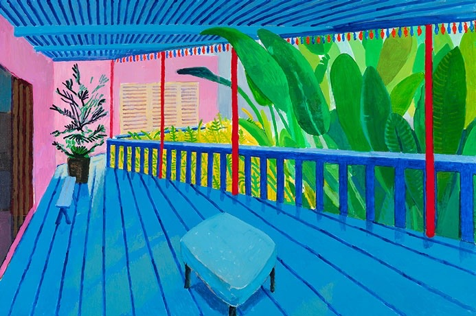 Garden with Blue Terrace, 2015